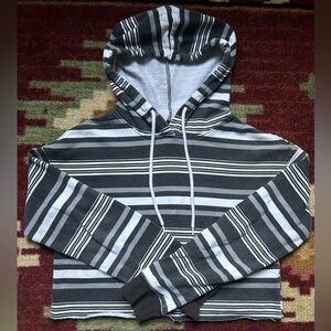 Stripped Crop Hoodie